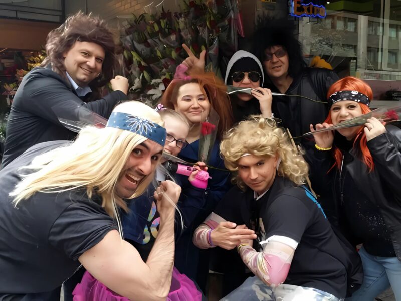 group of people completing a cityHunt experience